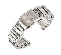 CHCWR watch strap, stainless steel watch bands 20/22/24mm silver/black/gold folding clasp watch straps+2 spring bars bracelet
