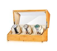 CHCWR Watch Winder Watch Winder Bamboo Watch Winder Automatic Watch Shaker Mechanical Watch Rotating Placer Watch Storage Box with Access Control Turn Watch Device Home Watch Winder