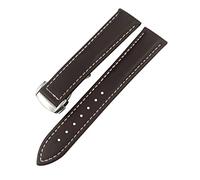 CHCWR Watchband 20Mm 22Mm 18Mm 19Mm 21Mm Fit for Seamaster At150 Diver 300 De Ville Cowhide Alligator Watch Strap/Blue/19Mm