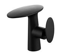 CHCWR White Brass Basin Faucets Bathroom Waterfall Handle Single Faucet Cold and Hot Water Vessel Sink Mixer Tap Crane (Color : Argento, Size Beauty Comes