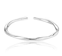 CHCWR Women's bracelet, S999 minority adjustable plain ring bracelet, simple style