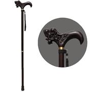 CHCWR Wooden Walking Stick Solid Cane Wooden Cane Elderly Walking Stick Detachable Portable Solid Wood Crutches Faucets Long Handles Crutches Walkers,Black