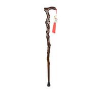 CHCWR Wooden Walking Sticks Cane, Solid Wood Walking Stick,Elderly Crutches, Whole Wood Root Carving Landscape Flower 95cm Long Can Be Truncated As Needed Brown Mobility Aid for Elderl