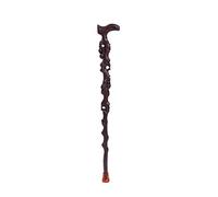 CHCWR Wooden Walking Sticks Canes, Solid Wood Walking Stick,Elderly Crutches, Wood Carving Shou Tao Pattern Retro Nostalgia 89cm Long Can Be Truncated As Needed Mobility Aid for Elderly, Seni