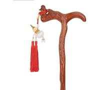 CHCWR Wooden Walking Sticks Crutches Old Man Handrail Stick Solid Wood Four- Leg Anti- Skid Cane Elderly Walking Stick Wood Cane Mobility Aid for Elderly, Seniors & Handicap…