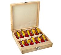 CHCYWJGJ 10PCS Architectural Molding Router Bit Set 1/2 Shank Casing Base CNC Line Handrail Woodworking Cutters Face Mill Woodworking Chisel Cutter Milling Tool