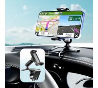 CHDFKKD Phone Mount for Car Dashboard, 360 Degree Rotation Universal Cell Phone Holder for Car Clip Mount Stand Suitable for 4 to 7" Smartphones (Standard Black)