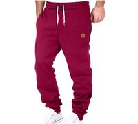 Chdirnely Mens Joggers Sweatpants Casual Fleece Trousers Tracksuit Bottoms Winter Loose Fit Jogging Track Lounge Pants with Pockets Training Running Gym Wear
