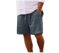 Chdirnely Mens Shorts Deal or No Deal Summer Cotton Linen Shorts with Pockets Casual Wide Leg Drawstring Jogging Shorts Plus Size Holiday Beach Stretch Short Pants