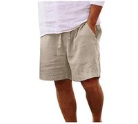 Chdirnely Mens Shorts Deal or No Deal Summer Cotton Linen Shorts with Pockets Casual Wide Leg Drawstring Jogging Shorts Plus Size Holiday Beach Stretch Short Pants
