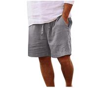 Chdirnely Mens Shorts Deal or No Deal Summer Cotton Linen Shorts with Pockets Casual Wide Leg Drawstring Jogging Shorts Plus Size Holiday Beach Stretch Short Pants