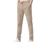 Chdirnely Trousers for Men UK Elasticated Waist Pants with Pockets Stretch Trouser Plus Size Long Pants Tracksuit Bottoms Sweatpants for Running Sport Dailywear