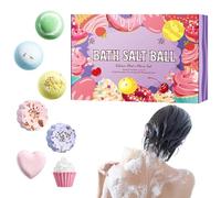 Chdnhe Bath Balls Set - 7-Piece Handmade Shower Salt Balls for Women | Moisturizing Shower Soap for Daily Bathtub Bathroom Home Spa Wife Mom Ladies Kids Christmas