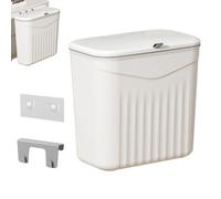 Chdnhe Hanging Trash Bin with Lid, Odorless Kitchen Bin Wall Mounted Garbage Can Kitchen Compost Bins with Sliding Cover, plastik Rubbish Bins Wastebasket for Cupboard, Bathroom 26x23.5x16cm