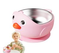 Chdnhe Stainless Steel Kids Bowls | Cartoon Heat-Resistant Tableware - Suction Cup Kids Bowls - for Kindergarten Daycare High Chair Dining Led Weaning