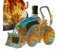 Chdnhe Whiskey Bottles - 3D Tractor Shaped Wine Bottle - Glass Decanter Ornament Decoration for Home Bar Whiskey Lovers Family Cabinet Men
