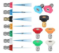 CHDUYUHMAOY 7 Pack Pressure Washer Spray Nozzle Tips Multiple Degrees, 14Inch Quick Connect, 2.5 GPM, Rated Up to 4500 PSI