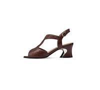 CHDWEY Sandals For Women Women Sandals Summer Square Mid Heels Ankle Buckle Strap Shoes Female Footware BLACK BROWN(Brown,5.5 UK)