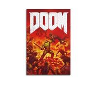 CHDYRNGU Doom Game Poster Poster Decorative Painting Canvas Wall Posters And Art Picture Print Modern Family Bedroom Decor Posters 24x36inch(60x90cm)