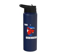 Che Guevara Cuba Rebel Signature Revolutionary Freedom Stainless Steel Insulated Water Bottle