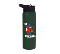 Che Guevara Cuba Rebel Signature Revolutionary Freedom Stainless Steel Insulated Water Bottle