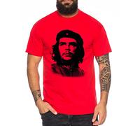 Che Guevara Men's T-Shirt Cuba Comandante Revolution, Farbe2:Rot;Größe2:Large