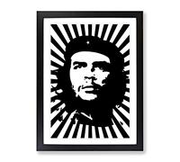 Che Guevara Modern Framed Print | A3 Black Framed Wall Art | Ready to Hang | Modern Nature Picture | Living Room Bedroom Lounge Office