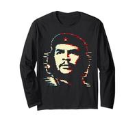 Che Guevara Shirt Cuba Pixel Art Glitch Pop Art Cuban Retro Long Sleeve T-Shirt