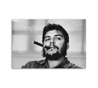 Che Guevara Smoking A Cigar Poster Decorative Painting Canvas Wall Posters And Art Picture Print Modern Family Bedroom Decor Posters 08x12inch(20x30cm)