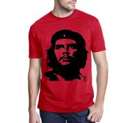 Che Guevara Store Men's Red Tshirt Classic Alberto Korda Image Che T-shirts - Red - XXXL