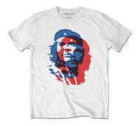 Che Guevara T Shirt Blue And Red Portrait Cuban Revolution Official Mens White