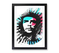 Che Guevara V2 Modern Framed Wall Art Print, Ready to Hang Picture for Living Room Bedroom Home Office Décor, Black A2 (64 x 46 cm)