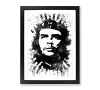 Che Guevara V4 Modern Framed Wall Art Print, Ready to Hang Picture for Living Room Bedroom Home Office Décor, Black A3 (34 x 46 cm)