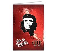 Che Guevara Viva la Revolution 1928-1967 Official Licence Portrait Card Glossy Red - Open Card 23 x 17 cm - with White Envelope 12 x 17.5 cm - Birthday Leaving Retirement Party