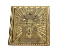Che Kung Temple Copper Card 6x4cm Dragon Horse Blessing(Large-C)