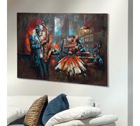 cheam metal musician couple wall art in multicoloured