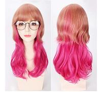 Cheap anime colorful pony Cosplay Wigs Fake Heat Resistant Synthetic Hair purple blue Halloween Christmas Wigs +wigs cap One Size PL-111