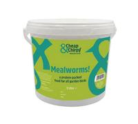 Cheap & Chirpy Dried Mealworms for Wild Birds - 5 Litre Tub - Meal Worms for Garden Birds - Squirrel & Hedgehog Food - Swan & Duck Feed (packaging may vary)
