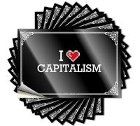 Cheap Decals Aesthetic Decals, Gifts Cute Pattern Design for Halloween Notebook | Bumper Removable Vinyl I Love Capitalism(8X12CM)
