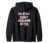 Cheap Dopamine Detox Motivation Ransom Note Quote Zip Hoodie