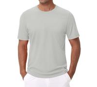 Cheap Items Men's T Shirts Short Sleeve Mens Short Sleeve T Shirts Classic Crew Neck Casual Shirt Summer Basic Lightweight Fashion Prime Deals of The Day Big and Tall Mens Tops Grey