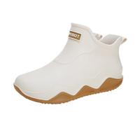cheap items warehouse deals clearance Ladies Short Wellies Waterproof Boots Warm Lined Ankle Boots Low Heel Walking Boots Short Boots Outdoor Non Slip Rain Boots irregular choice shoes