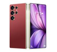 Cheap S26 Ultra Built-in Pen Unlocked Mobile Phones, 16GB RAM 1TB ROM Android Smartphone Ultra Thin 7.3INCH HD Punch Screen Cellphones, 8000Mah Large Capacity Battery,Red-1TB