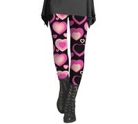 cheap stuff under 1 pound 1 pound items Womens Leggings High Waisted Women's Valentines Day Tights With Hearts Red Heart Sexy Leggings Skinny Pant Patterned Red Heart Sporty christmas leggings