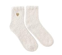 cheap stuff under 1 pound 1 pound items Womens Thermal Socks Women Casual Socks Heart Cute Print Cotton Pattern Lady Socks Comfortable Soft Warm Winter Socks Womens womens socks size 4-7 multipack