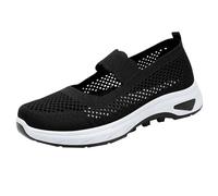 Cheap Stuff Under 1 Pound Womens Trainers Wide Fit Wedge Shoes Slip On Arch Support Tennis Sneakers Breathable Mesh Orthopedic Wedge Trainer Non Slip Soft Sole Gardening Shoes Black 5.5