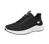 Cheap Trainers Womens Trainers Low Top Running Shoes Breathable Mesh Orthopedic Sneakers Wide Fit Wedge Trainers Comfortable Lace Up Walking Shoes Limited+time+Deals+of+The+Day Black 6