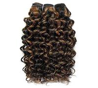 Chear Disco Jerry Weft Human Hair Extension with Premium Blend Weave, Number P1B/30, Off Black/Medium Auburn, 10-Inch