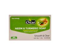 Chear Neem & Turmeric Soap 150g - Face & Body, Smooth & Clear, Healthy & Glowing Skin, Brightens, Elasticity & Anti Itch.