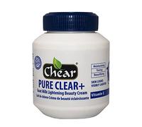 Chear Pure Clear Goat Milk Brightening Cream 500ml - Kojic Acid, Vitamin C, Licorice Root & Vitamin E Moisturiser for Dark Spots, Uneven Skin Tone & Hydrated Glowing Skin (Face & Body)